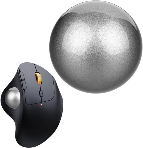 Trackball 34mm/1.34 Inches Replacement Ball for Logitech M575, M570, MX Ergo, ELECOM, Kensington, Perixx, Glossy - Gray