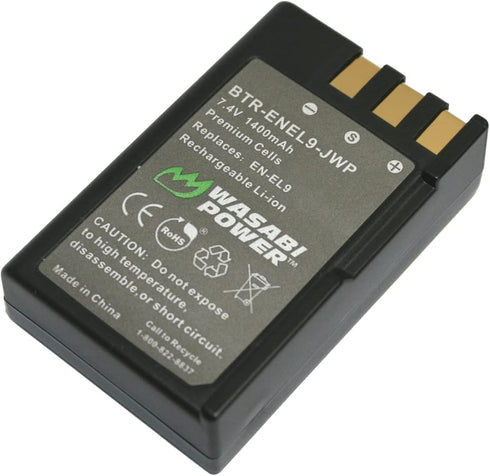 Wasabi Power Battery for Nikon EN-EL9, Compatible with D40, D40x, D60, D3000, D5000 Cameras