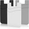 SHANSHUI Phone Wallet, Credit Card Holder for Back of Phone Case, Stick on ID Business Cards (3 Pack Black Grey White)