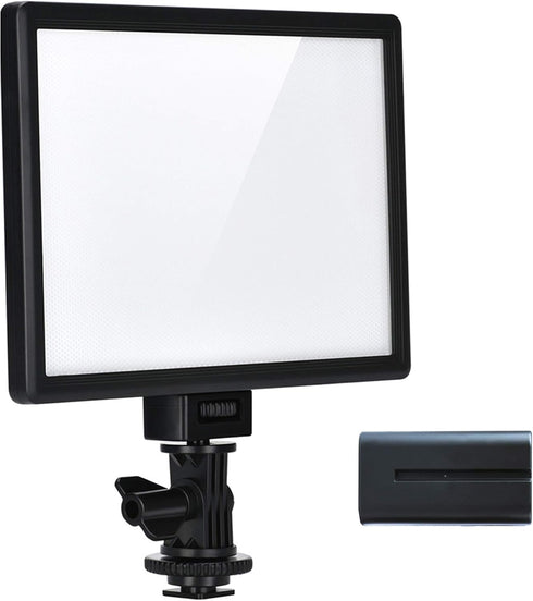 VILTROX L116T LED Photography Light Kit, 3300K-5600K, Super Thin On Camera Key Light Panel with NP-F550 Battery for