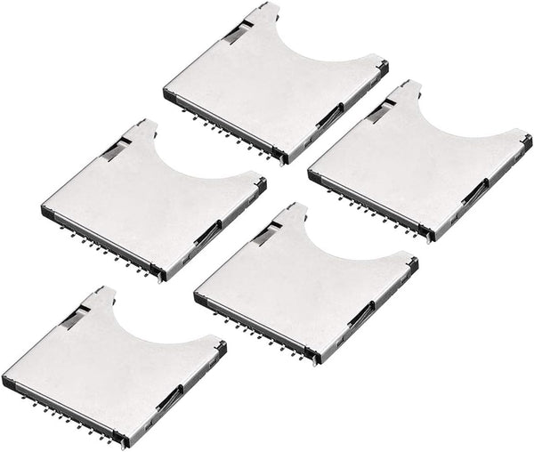 uxcell SD Memory Card Socket Holder, Spring Loaded Push Type, 10 Pin, 5pcs