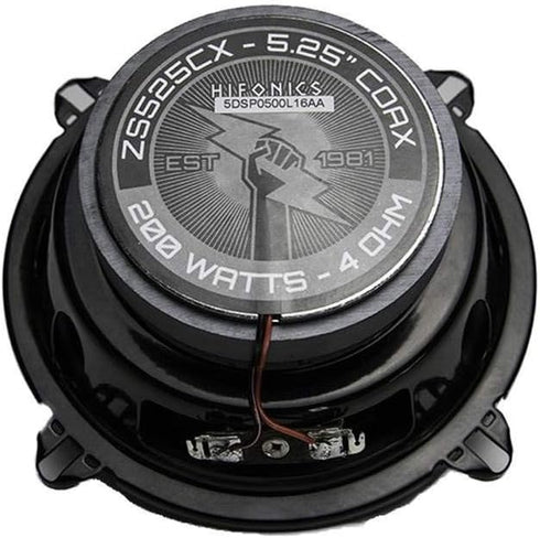 Hifonics Zeus 200 Watt 5.25 Inch 2 Way 4 Ohm Car Audio Coaxial Speakers, 2 Pack