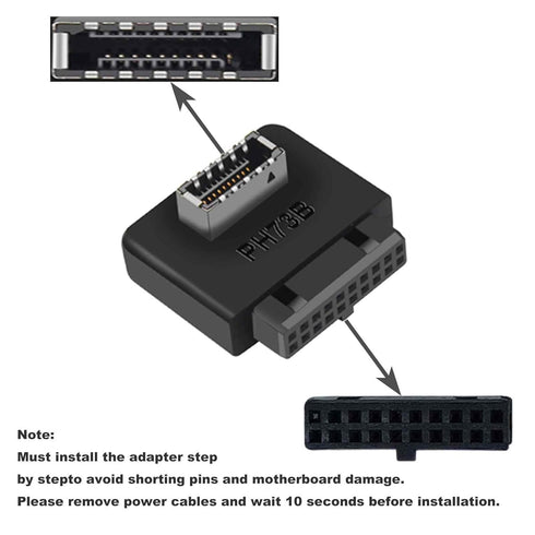 COMeap USB 3.2 Gen 1 to USB 3.2 Gen 2 Header Adapter, USB 3.1 Type-E Key-A to USB 3.0 20 Pin Header Converter
