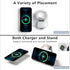 2024 Version 3 in 1 Wireless Charger Super Fast Charging Station for iPhone, Apple Watch, AirPods, White, Travel Dock