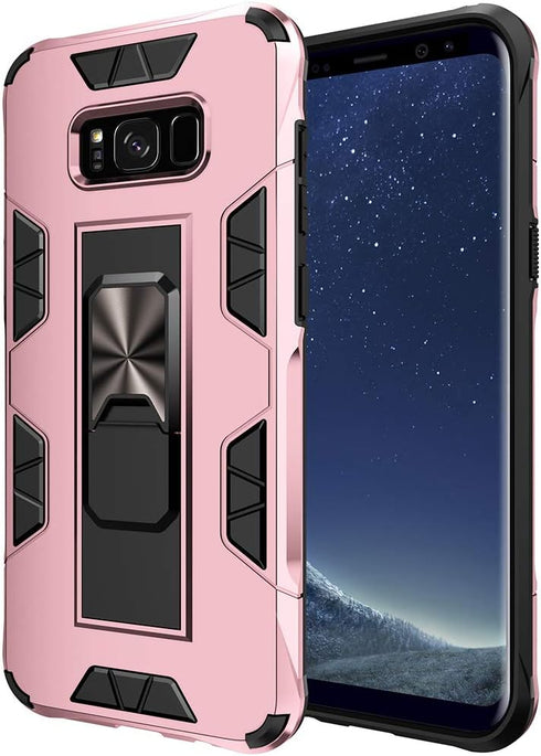 Samsung Galaxy S8 Plus Case - Military Grade Heavy Duty Shockproof Cover with Built-in Kickstand, Rose Gold