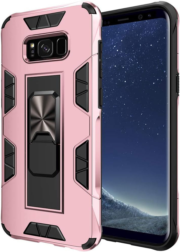 Samsung Galaxy S8 Plus Case - Military Grade Heavy Duty Shockproof Cover with Built-in Kickstand, Rose Gold