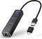 TECKNET USB to Ethernet Adapter, USB C to Ethernet, 3 Port USB 3.0 Hub with RJ45 Gigabit Ethernet Converter