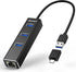 TECKNET USB to Ethernet Adapter, USB C to Ethernet, 3 Port USB 3.0 Hub with RJ45 Gigabit Ethernet Converter