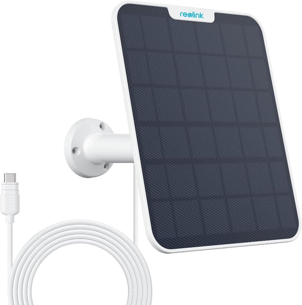 REOLINK 6W Solar Panel White, Non-Stop Power Supply for Wireless Battery Cameras, Waterproof, Adjustable Mount