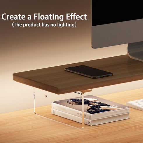 SRTFINE 2.16/3.34 Inch 2 7.8 15.7 Inch Monitor Stand Riser Height Adjustments Acrylic Stand with Installation Tool