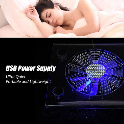 Laptop Cooler Cooling Pad, USB Powered with LED RGB Lights for PC and Notebook