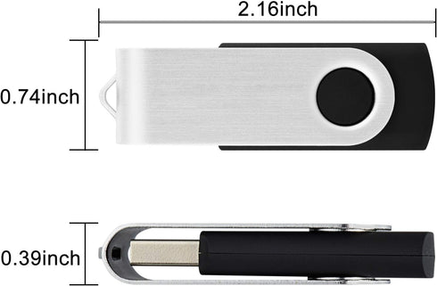 KOOTION 5 Pack 4GB 4 Drive(5 USB Flash Drive Thumb Drive USB Drive GB Jump Drive Memory Stick Pen Colors: Black Blue