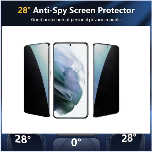 2+2 Pack Privacy Screen Protector and Camera Lens Protector for Samsung Galaxy S24, 9H Hardness, HD Tempered Glass Film
