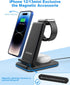 Foldable Wireless Charger 3 in 1 Charging Station for Multiple Devices, Compatible with iPhone 16 15 14 13 12 11