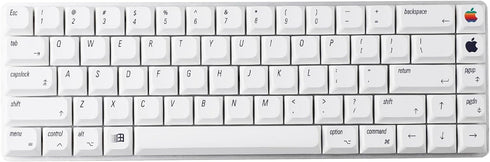 YMDK 127 Ultra-slim Mac Style MX Low Profile Dye Sub PBT Keycaps for 61 64 68 75 84 87 96 108 Layout Mechanical