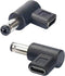 SHANFEILU DC5521 to Type-C 90 Degree Adapter DC 5.5mmx2.1mm Male Plug to USB