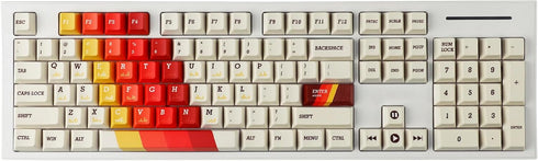 YMDK 1970 Music Cherry Profile 131 Keys Dye Sublimation Thick PBT Keycap for MX Mechanical Keyboards 61 68 84 87 96 104