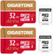 Gigastone 5-Years Data Recovery 32GB Micro SD Card 2-Pack, 4K Camera Pro, Compatible