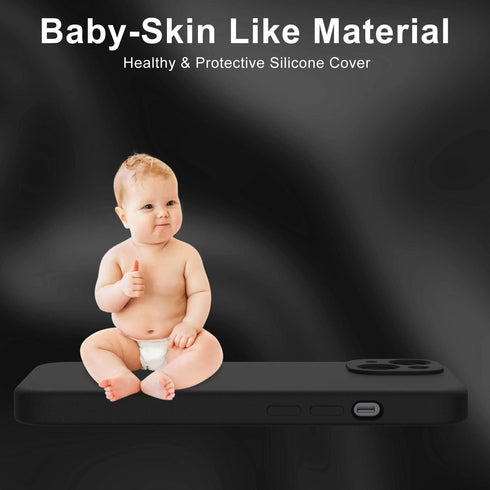 DEENAKIN iPhone 14 Case with Screen Protector - Enhanced Camera Cover, 16ft Drop Tested, Soft Silicone Gel Rubber, Slim
