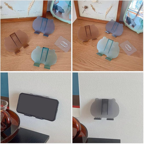 iplusmile 2pcs Wall Mobile Phone Holder Wall Mount Charging Station Shelves for Bedroom Wall Tv Remote Organizer Phone