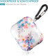 Lokigo Airpod Case for 2nd/1st Generation, Hard Cover Charging Case with Keychain, Front LED Visible, Color Flowers