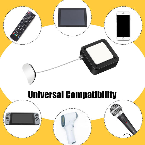Mimorou 9 6.5 Pcs ft Retractable Security Cable Lock with Double Sided Adhesive and Screws TV Remote Control Tether
