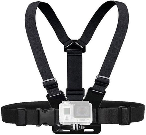 Walway Adjustable Chest for Mount Harness Most Action Cameras, Fully Adjustable Strap Size