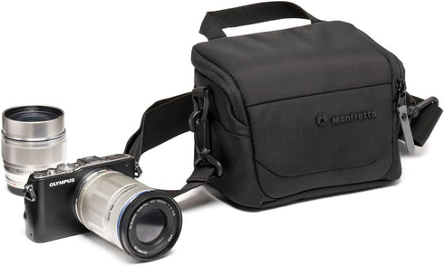 Manfrotto Advanced Shoulder Bag XS III for Reflex and Mirrorless Camera with Lens, Tripod Mount, Rain Cover