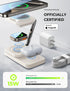 LISEN iPhone Charging Station for Magsafe Charger Stand, 3 in 1 Charging Station for Apple 15W, Fits iPhone 16/15/14