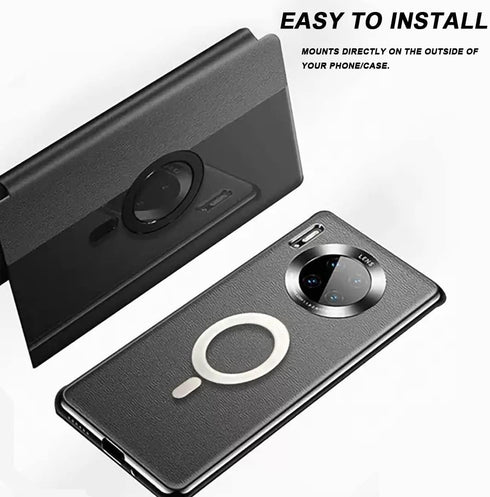 2 Pack Magnetic Adapter Ring, Universal Magnetic Sticker for Magsafe Accessories & Wireless Charging, Black/White