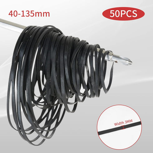 Recorder Rubber Belts - Cassette Recorder Maintenance Mix Flat Tape Machine Rubber Belts 40-135MM (50PCS)