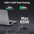 Jgstkcity Grommet, 65W 3inch Hole,2 Outlets,4 Countertop 65W Desktop Power USB C Fast Charging Port, Flush Mount