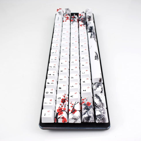 MOLGRIA Keycaps Set, 71 Custom PBT OEM Profile Keycaps with Japanese Font and Keycap Puller for Cherry MX 71/61 60