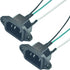 2PCS IEC 320 C14 Panel Mount Plug Adapter - AC 250V 10A 3 Pins Power Connector Socket with 3 Wires