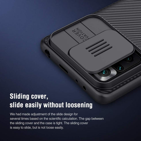 For Xiaomi Redmi Note 10 Pro Case, CamShield Slim Protective Cover with Camera Protector, Hard PC TPU (Black)