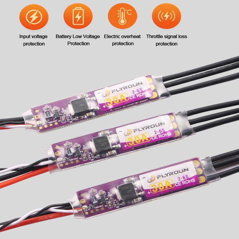 Generic 30A/40A 2-6S AM32 Programmable (30A JeeFly Brushless ESC LiPo Electronic Speed Controller No BEC with Firmware