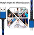 Nylon Braided USB Type C Cable 5-Pack (3/3/6/6/10FT) Fast Charger for Samsung Galaxy S9, LG V30, Google Pixel & More.