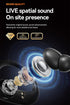 CuiSuto 60H Open Ear Buds Wireless Earbuds Bluetooth Headphones with Playtime LED Display Case, Over the Earbuds