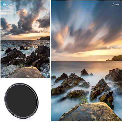 K&F Concept 58mm Magnetic ND1000 Lens Filter, 10-Stop Fixed Neutral Density Filter, Magnetic Basic Ring for Camera Lens