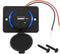 Dual Port QC3.0 USB & PD Type C Car Charger Socket Power Outlet, 12-24V 18W Quick Charge Panel with Dustproof Cap for