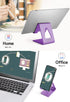Cell Phone Stand, Phone Holder for Desk, Aluminum Desktop Phone Dock for iPhone 15 14 13 12 pro 11 X Xs max 8 7 6 6s Plus SE Samsung All Smart Phones (Purple)