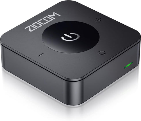 ZIOCOM Bluetooth 5.0 Transmitter Receiver, 2-in-1 Wireless Audio Adapter for TV/PC/Speaker, Pairs 2 Devices