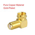 VCE 90 Degree Coaxial Connector, L Shaped Coaxial Cable Connector for Home Wiring, Gold-Plated F Type Male to Female Right Angle Coax Connector, Fits Tight Spaces, 10-Pack