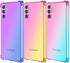 Osophter Clear Case for Galaxy A13 5G, Transparent TPU Shock-Absorption Cover for Samsung A13 5G (Pink Teal)