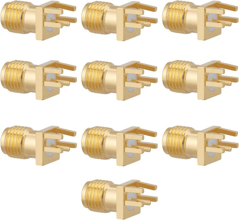 10Pcs SMA Female Jack Connector Brass PCB Clip Mount Base