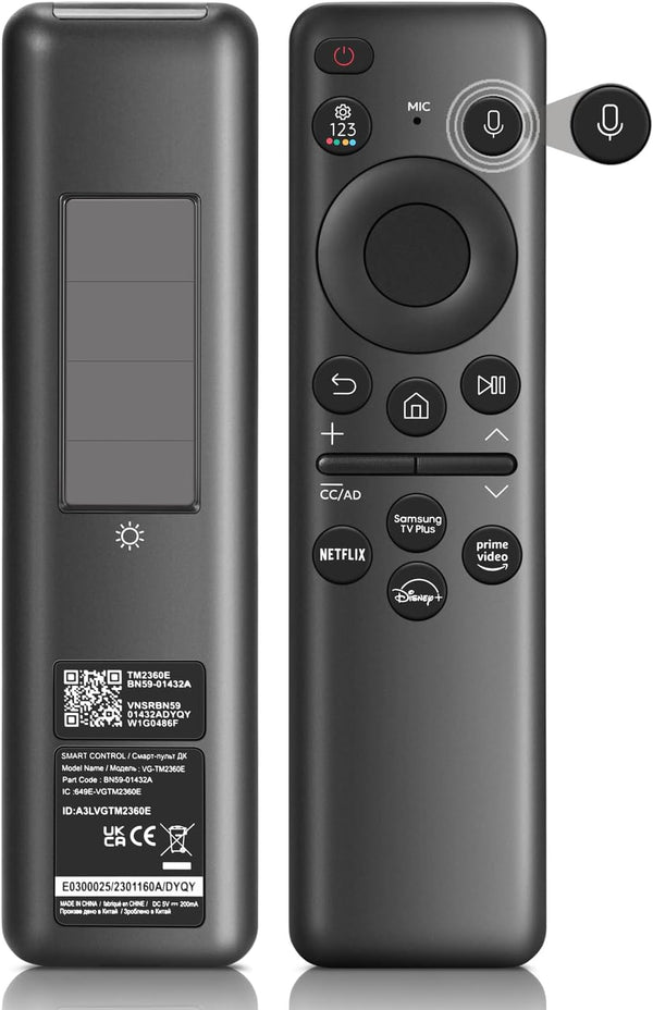 ????????-???????????? ?????????????? Solar Voice Remote Control for Samsung TV, Compatible with BN59-01432A