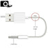 2 Pack, 10.5cm USB Power Charger Sync Data Transfer Cable for iPod Shuffle, 3.5mm Jack/Plug to USB Charger Cable