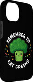 Funny Kawaii Character Icon Humor (Broccoli) 15 Remember to Eat Greens Cute Broccoli Funny Case for iPhone