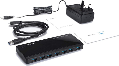 TP-Link Powered USB Hub 3.0, 7 USB 3.0 Data Ports and 2 Smart Charging Ports, Compatible with Windows, Mac