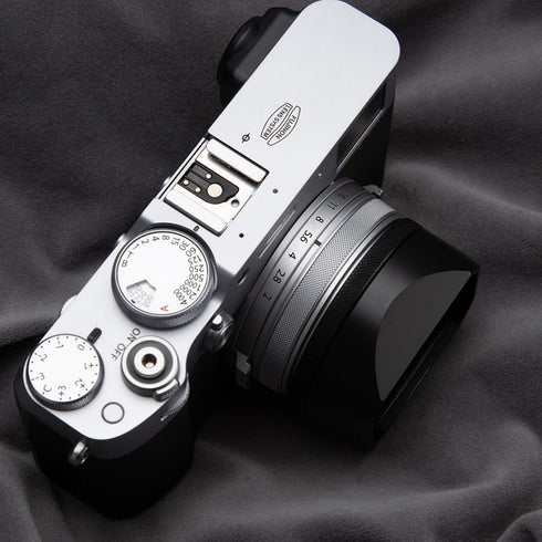 49mm X100V/X100VI (X100VI-Lens Metal Square Lens Hood (with Cap) with Adapter Ring for Fujifilm Camera Accessories
